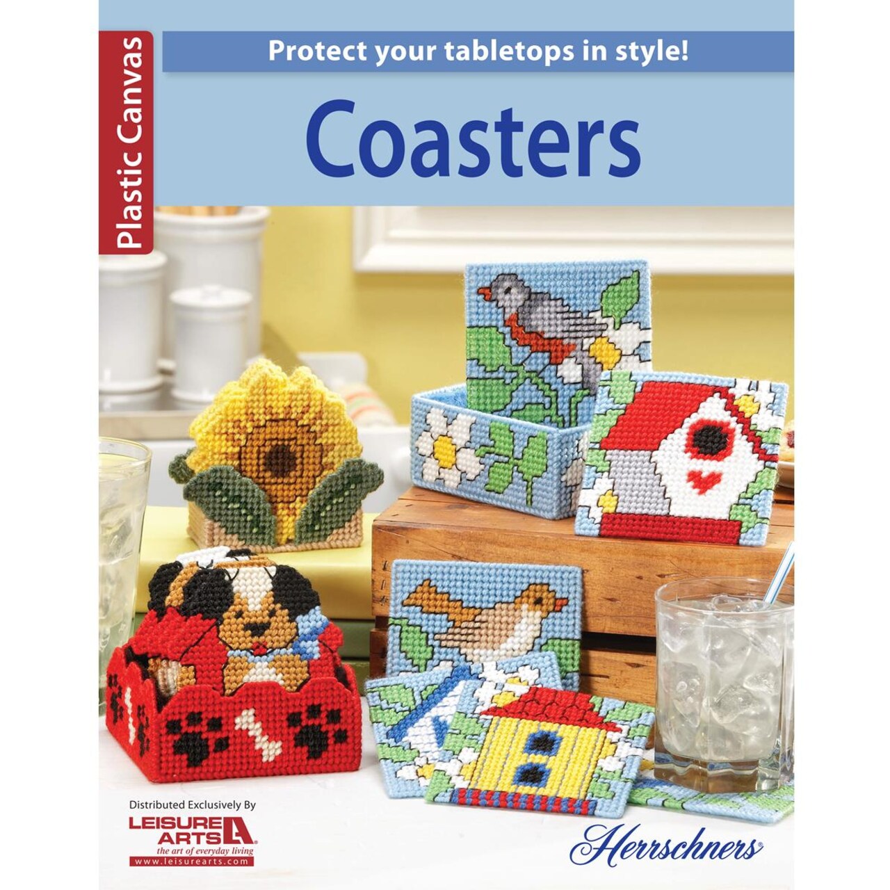 Leisure Arts Coasters In Plastic Canvas Cross Stitch Book, Plastic Canvas Books And Patterns, Patterns, Books, Crafts